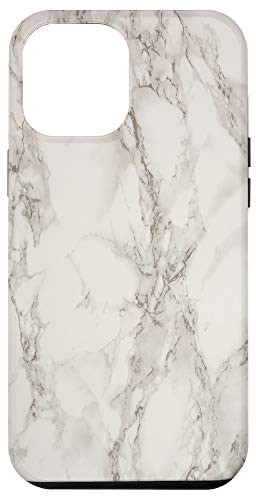 iPhone 12 Pro Max Marbled White Scattered Lines Elegant Abstract Modern Case