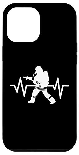 iPhone 12 Pro Max Firefighter Heartbeat Pulse Thin Red Line Fireman Gift Case