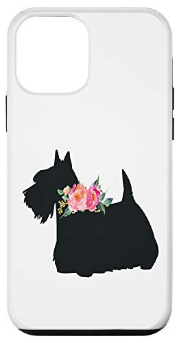 iPhone 12 mini Scottish Terrier Scottie Dog with Flowers Case
