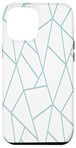 iPhone 12 Pro Max Teal Line Pattern Case