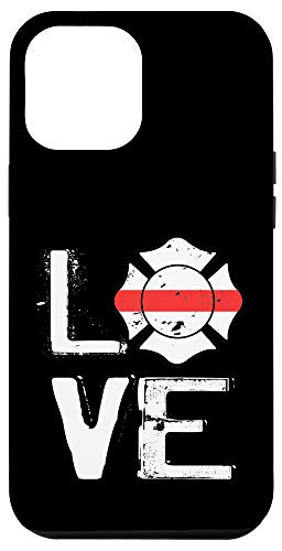 iPhone 12 Pro Max Love Maltese Cross Firefighter Thin Red Line Fireman Gift Case