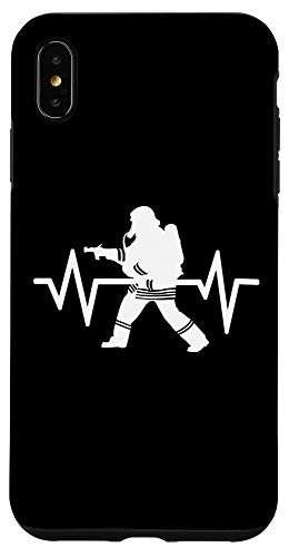 iPhone XS Max Firefighter Heartbeat Pulse Thin Red Line Fireman Gift Case