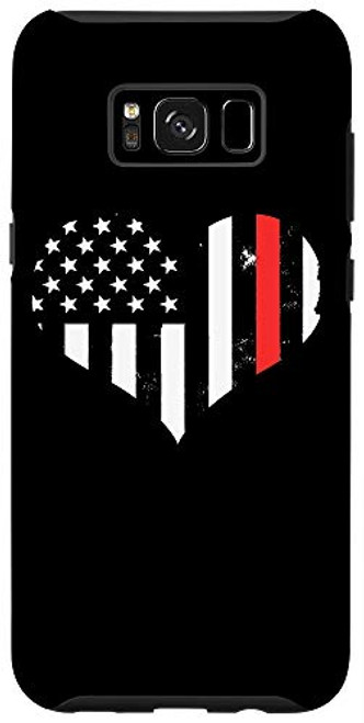 Galaxy S8plus USA Flag Heart Firefighter Thin Red Line Fireman Gift Case Galaxy S8plus USA Flag Heart Firefighter Thin Red Line Fireman Gift Case
