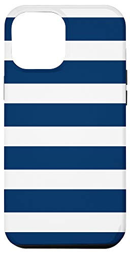 iPhone 12 Pro Max Blue Lines White Background Case