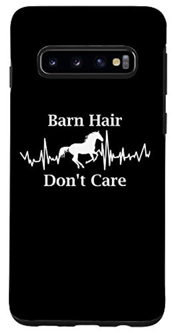 Galaxy S10 Barn Hair Dont Care Heartbeat Horse Case Galaxy S10 Barn Hair Dont Care Heartbeat Horse Case