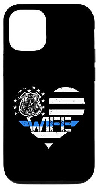 iPhone 12 12 Pro Police Officer Wife Blue Line US Flag Proud Cops Wife Case