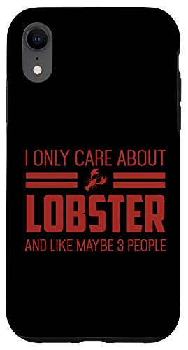 iPhone XR Only Care about Lobster Funny Red Case