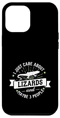 iPhone 12 Pro Max Lizards - I Just Care About Lizards Phone Case