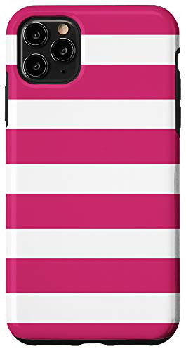iPhone 11 Pro Max Maroon Lines White Background Case