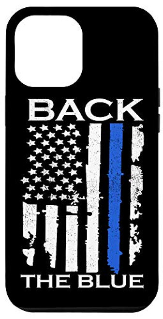 iPhone 12 Pro Max Thin Blue Line Back the Blue American Flag Police Support Case iPhone 12 Pro Max Thin Blue Line Back the Blue American Flag Police Support Case