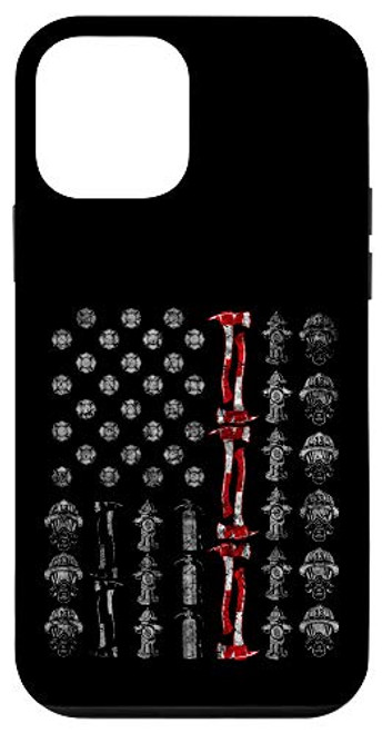 iPhone 12 mini Patriotic Firefighter Gift Fireman American Flag Red Line Case iPhone 12 mini Patriotic Firefighter Gift Fireman American Flag Red Line Case