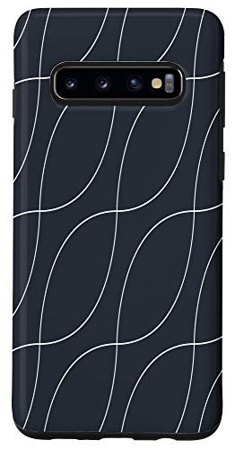 Galaxy S10 Black and White Line Pattern Case