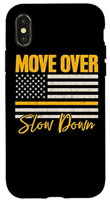 iPhone X XS Tow Truck drivers Lives matter Thin Yellow Line Move Over Case