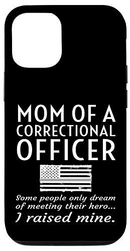 iPhone 12 12 Pro Proud Mom Of A Correctional Officer Mother Thin Silver Line Case
