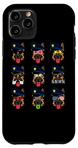 iPhone 11 Pro K9 Police Officer German Shepherd Thin Blue Line Kids Gifts Case
