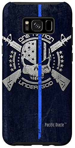 Galaxy S8plus  Epic Police Thin Blue Line Support Gift USA Flag Skull Case