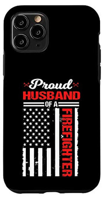iPhone 11 Pro Husband Of A Firefighter Vintage Thin Red Line Fireman Gift Case iPhone 11 Pro Husband Of A Firefighter Vintage Thin Red Line Fireman Gift Case