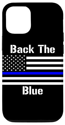 iPhone 12 12 Pro Back the Blue Line US Flag Police Support Case