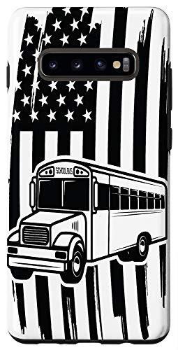 Galaxy S10plus  Bus Driver Gift Decal Flag American USA Decor Case