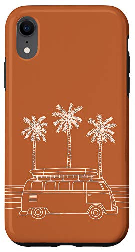 iPhone XR Beach Camper Van Surf Tropical Boho Terracotta Burnt Orange Case