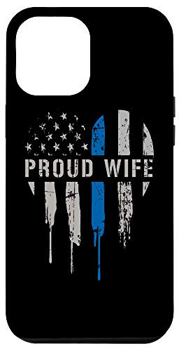 iPhone 12 Pro Max Thin Blue Line Police Case - Police Officer Wife Gift Case