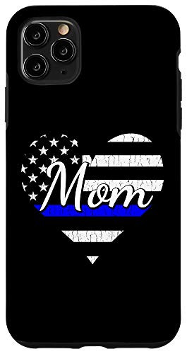 iPhone 11 Pro Max Police Mom Big Heart Flag The Thin Blue Line Family Case