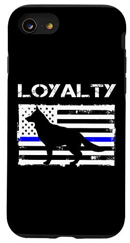 iPhone SE  2020    7   8 K9 Unit Police Dog Loyalty K-9 Officer Thin Blue Line Flag Case