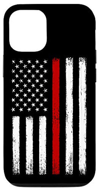 iPhone 12 12 Pro Thin Red Line USA American Flag Fireman Gift for Firefighter Case iPhone 12 12 Pro Thin Red Line USA American Flag Fireman Gift for Firefighter Case