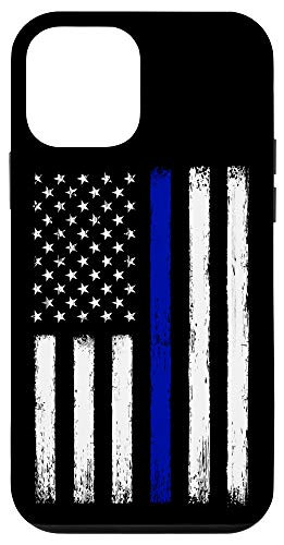iPhone 12 mini Thin Blue Line USA American Flag Cop Gift Patriotic Police Case