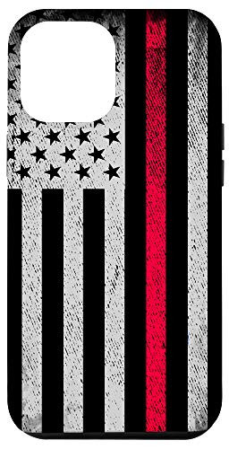 iPhone 12 Pro Max Firefighter US Flag Thin Red Line Volunteer Fire Dept Case