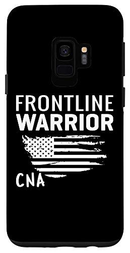 Galaxy S9 Frontline Warrior CNA Nurse Healthcare USA Flag Case