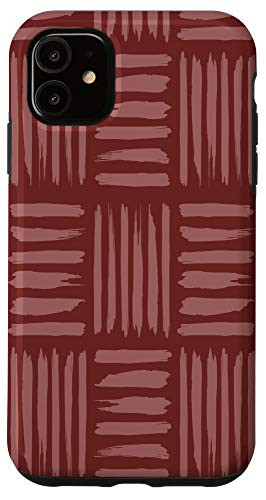iPhone 11 Red Line Pattern Case