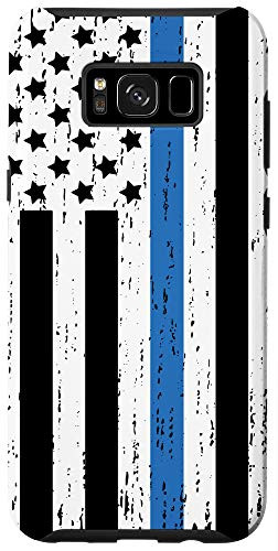 Galaxy S8plus  Police Officer American Flag Thin Blue Line Law Enforcement Case