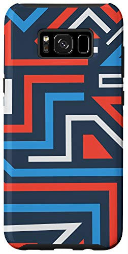 Galaxy S8plus  Red White Blue Abstract Lines Geometric Pattern American Case