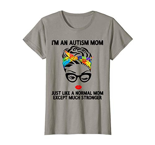 Womens Th Autism Mom Like A Normal Mom gift Autism Awareness T-Shirt