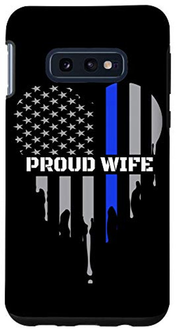 Galaxy S10e Thin Blue Line Heart - Proud Wife Of Police Officer Phone Case Galaxy S10e Thin Blue Line Heart - Proud Wife Of Police Officer Phone Case