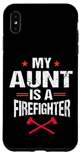 iPhone XS Max My Aunt Is A Firefighter Vintage Thin Red Line Niece Gift Case