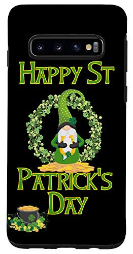 Galaxy S10 St Patricks Day Garden Gnome Leprechaun with Pot of Gold Case