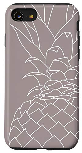 iPhone SE  2020    7   8 Pineapple Tropical Fruit Minimalist Line Art Modern Neutral Case