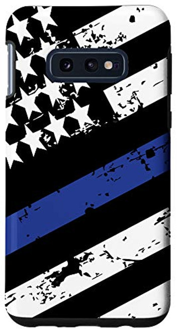 Galaxy S10e Distressed Police Thin Blue Line US Flag Case Galaxy S10e Distressed Police Thin Blue Line US Flag Case
