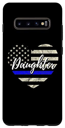 Galaxy S10plus  Thin Line Blue Flag Daughter Police Pride Gift Case