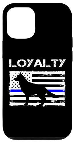 iPhone 12 12 Pro K9 Unit Police Dog Loyalty K-9 Officer Thin Blue Line Flag Case