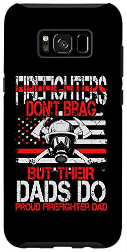 Galaxy S8plus  Proud Firefighter Dad Thin Red Line US Flag Case