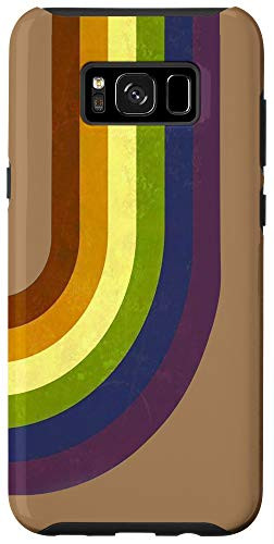 Galaxy S8plus  Retro Stripes Line 80s 70s 60s Vintage Rainbow Case