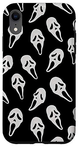 iPhone XR Halloween Spooky Ghost Face Scream Case Ghosts Pattern Case