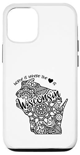 iPhone 12 12 Pro Wisconsin State Meme With Line Art Graphic Case