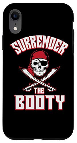 iPhone XR Surrender The Booty Pirate Skull And Crossbones Case