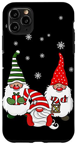 iPhone 11 Pro Max Three Garden Gnomes Merry Christmas Gnomes Snowflake Phone Case