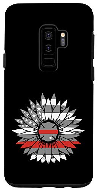 Galaxy S9plus American sunflower Thin Red Line firefighter red line flag Case Galaxy S9plus American sunflower Thin Red Line firefighter red line flag Case