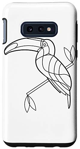 Galaxy S10e Minimalist lines Toucan elegant geometric Case